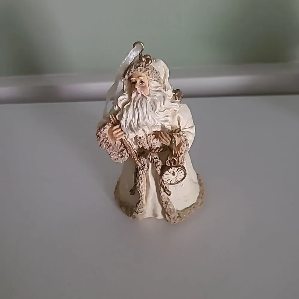 Santa Ornament with Clock
